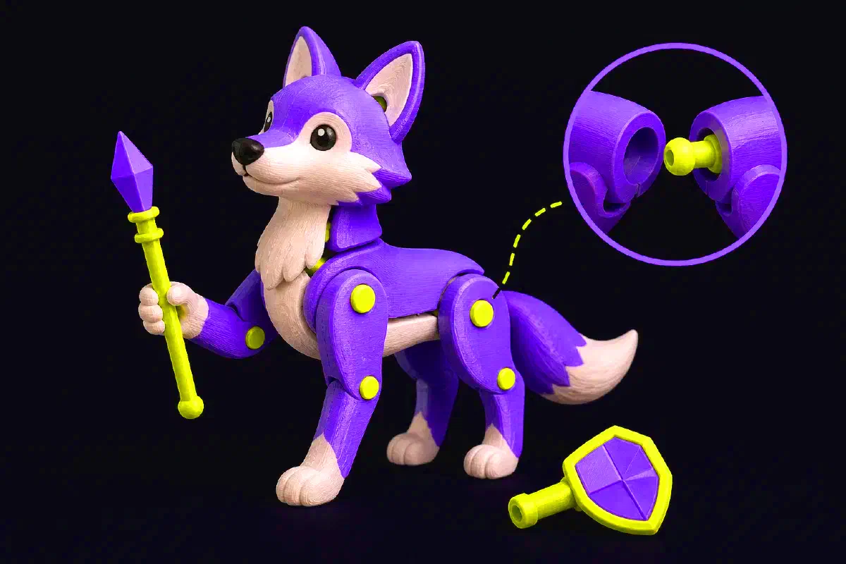 A workshop for designing figures with swappable parts.